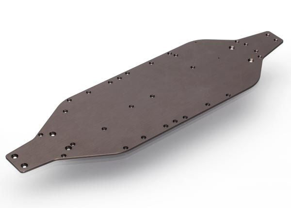 Châssis 6061-T6 aluminium (anodisé titane foncé) - Traxxas 6422
