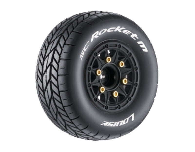 2 Pneus et roues SC-Rocket M supersoft 1/10 Short-Course (Hex amovible 4pcs) - LT3228VB