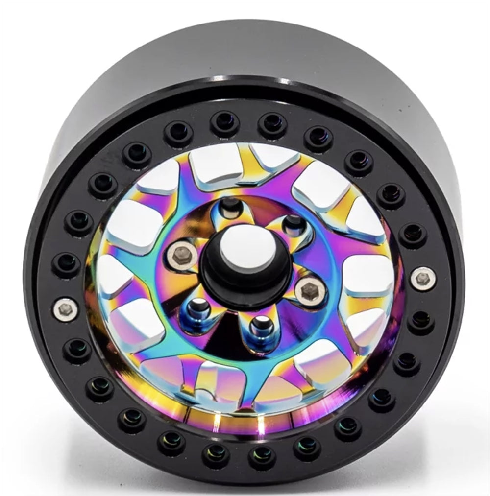 Jantes Crawler Aluminium 1.9 beadlock arc en ciel" ( 4pcs) - HT-SU1802021"