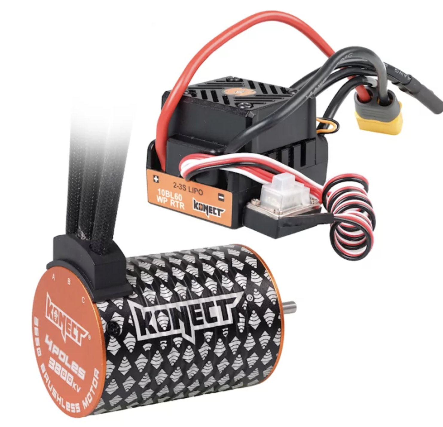 Combo brushless 60Amp WP + moteur 4P 3650SL 3800Kv - KN-COMBO-D3