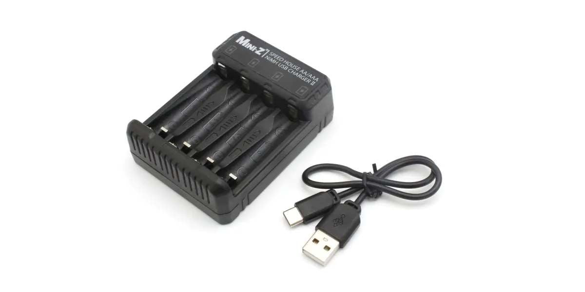 Chargeur 2 Kyosho Speed House USB Mini-Z (AA-AAA) - K.72211