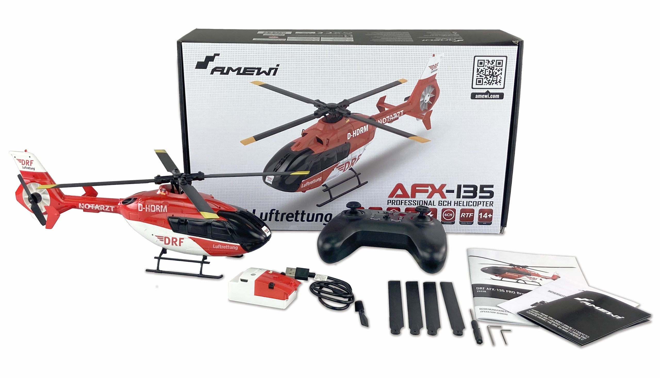 Hélicoptère brushless DRF AFX-135 PRO 6 canaux 352 mm 6G RTF