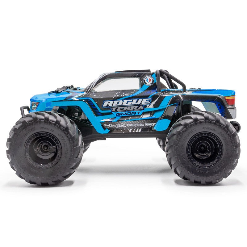 Combo Hobbytech Rogue Terra Sport bleu Monster Brushless 4x4 RTR 1/10