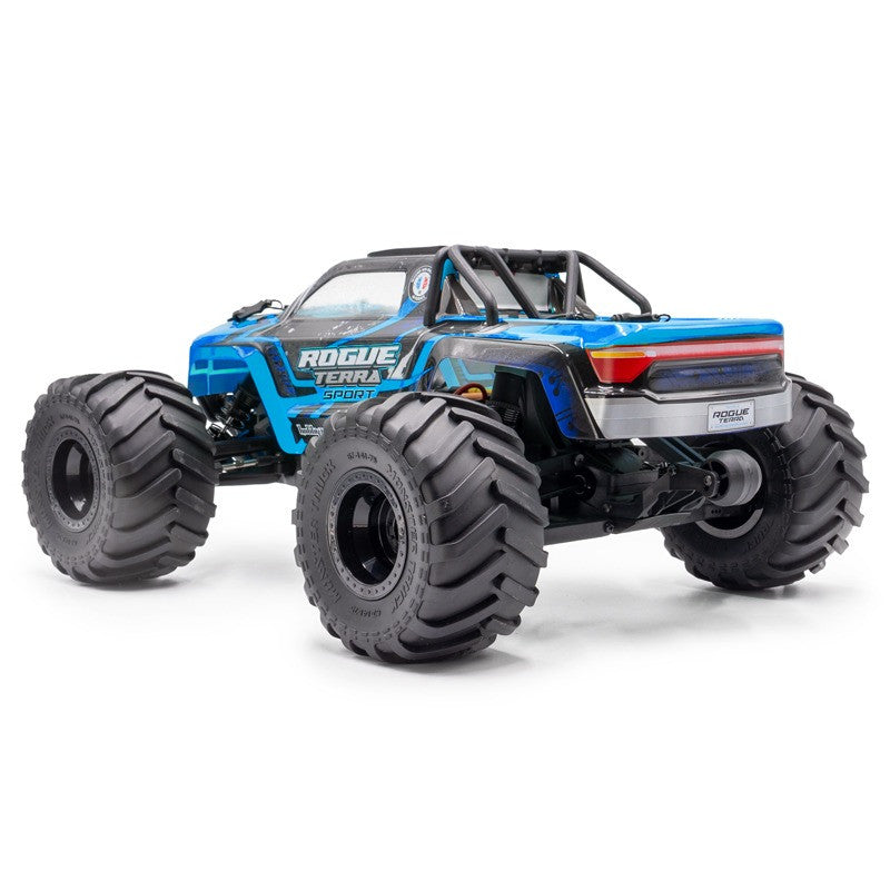 Combo Hobbytech Rogue Terra Sport bleu Monster Brushless 4x4 RTR 1/10
