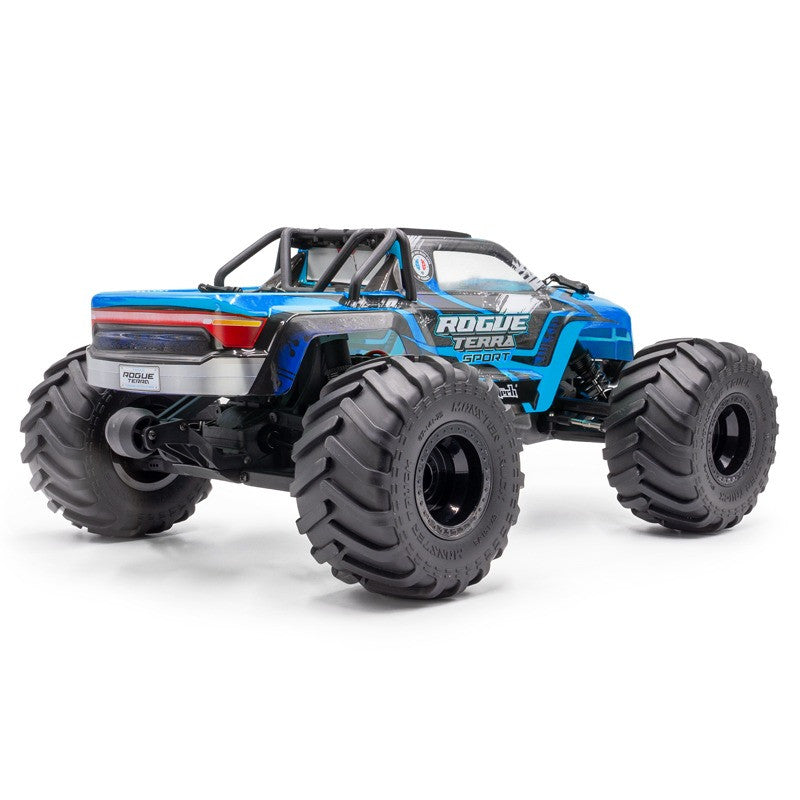 Combo Hobbytech Rogue Terra Sport bleu Monster Brushless 4x4 RTR 1/10