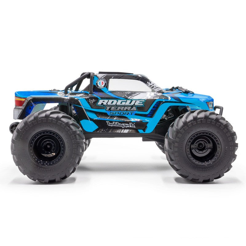 Combo Hobbytech Rogue Terra Sport bleu Monster Brushless 4x4 RTR 1/10