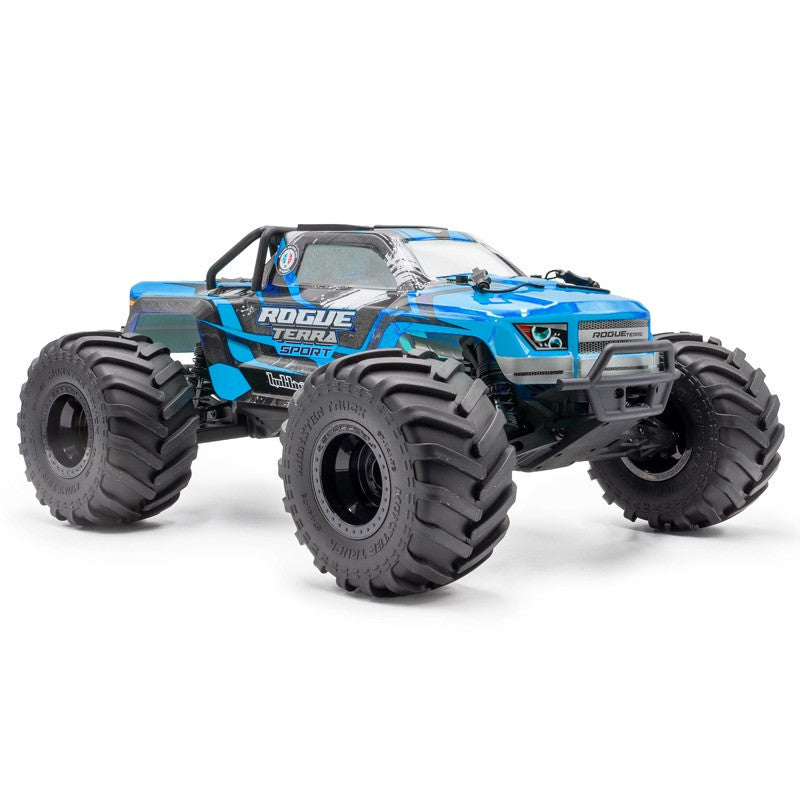 Combo Hobbytech Rogue Terra Sport bleu Monster Brushless 4x4 RTR 1/10