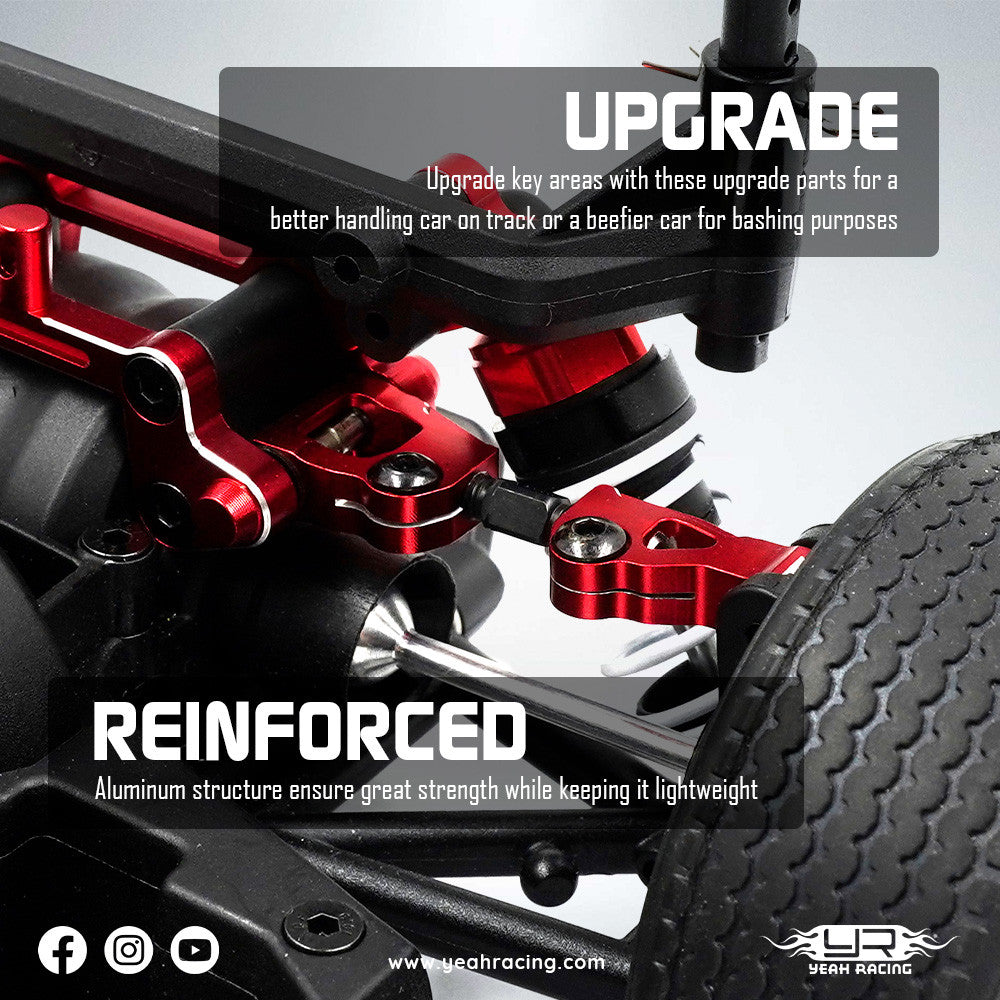 Ensemble de bras supérieurs arrière en aluminium pour Kyosho 1/10 Fazer Mk2
