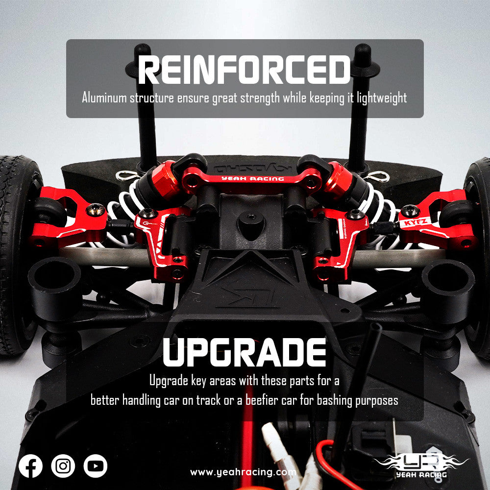 Ensemble de bras supérieurs avant en aluminium pour Kyosho 1/10 Fazer Mk2
