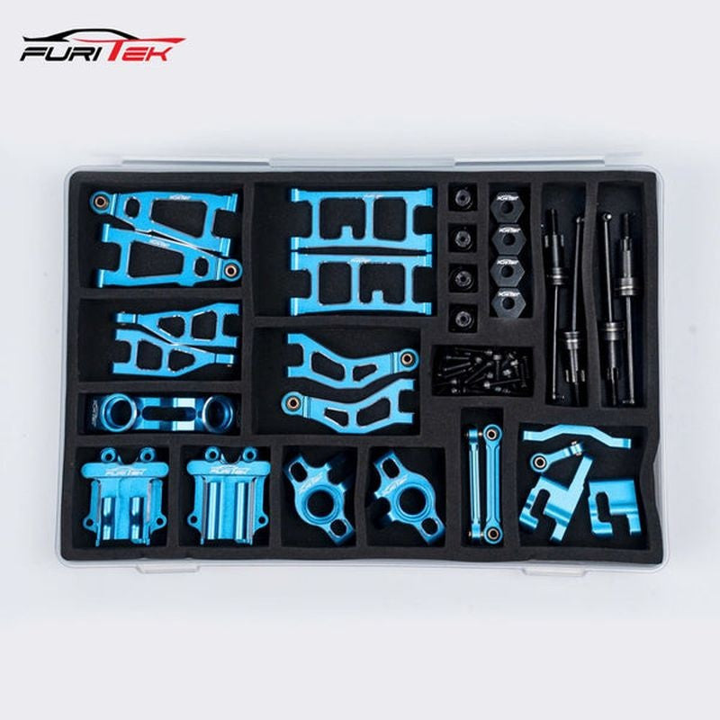 Kit de mise à niveau en alu Speed ????Ultimate bleu Furitek pour Arrma Mojave Grom - FUR2597