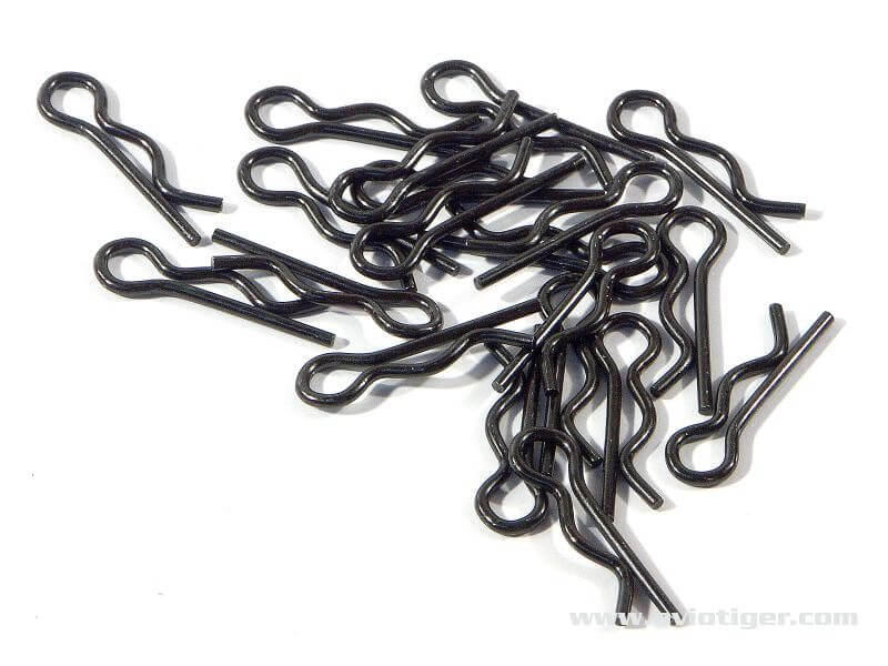 HPI clips carrosserie 6mm noir (x20) 75106