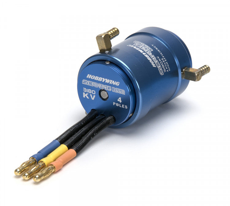 Moteur Seaking 3180kV 3660SL refroidi par eau 4 pôles 2-4S - HW90070030