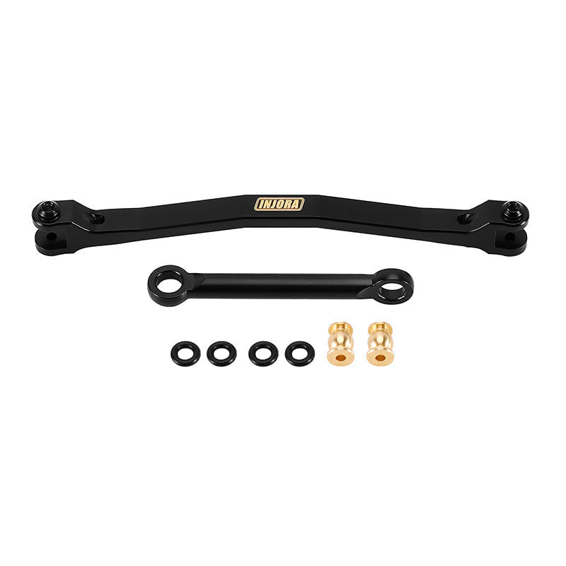 Biellettes de direction INJORA en laiton noir pour 1/24 FMS FCX24M<br/>