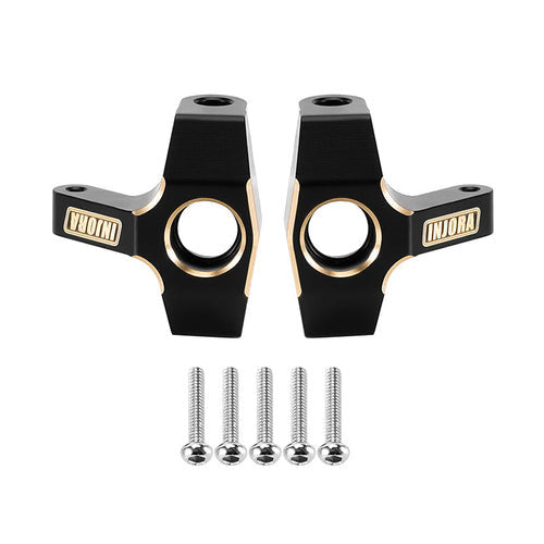 Fusées de direction en laiton noir INJORA pour 1/24 FMS FCX24M<br/>