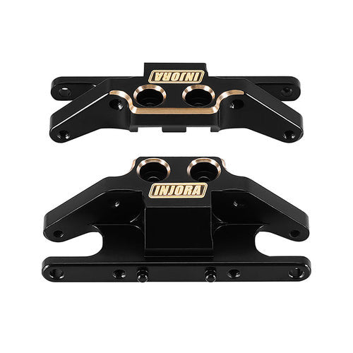 Support de transmission à plaque de protection en laiton noir INJORA pour 1/24 FMS FCX24M<br/>