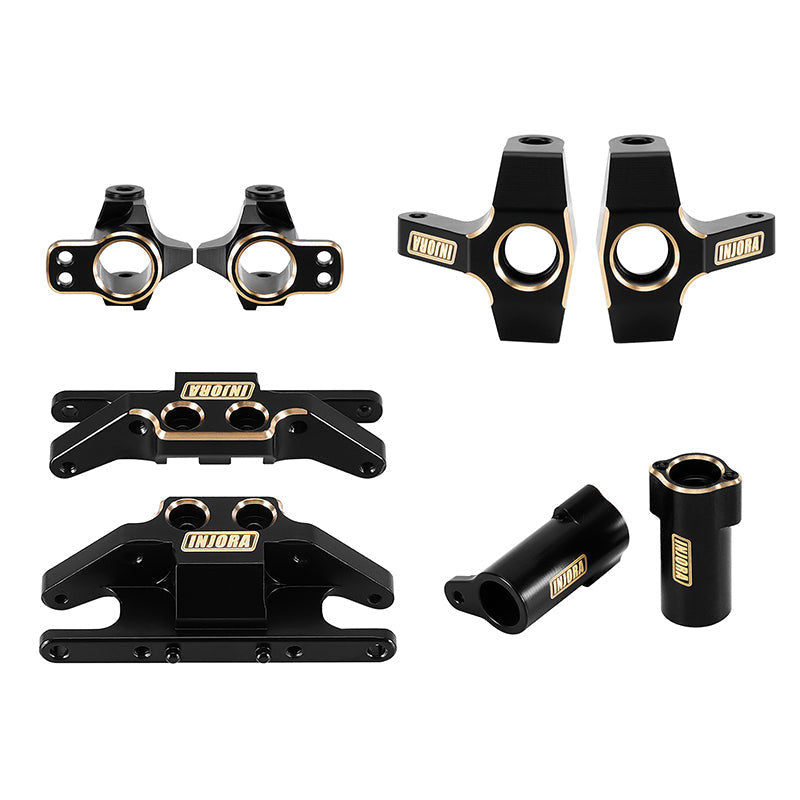 Pièces de mise à niveau en laiton noir INJORA pour 1/24 FMS FCX24M<br/>