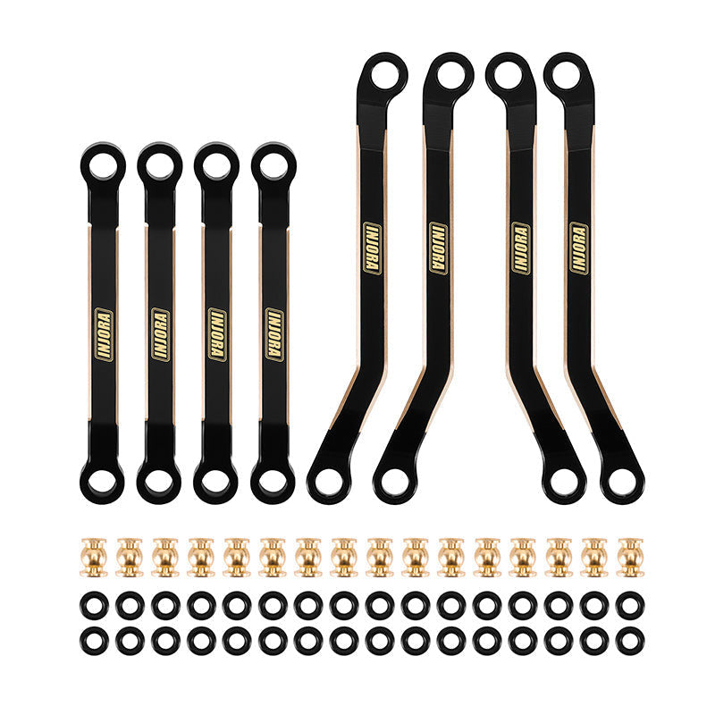 Ensemble de biellettes à garde au sol élevée en laiton noir INJORA pour 1/24 FMS FCX24M