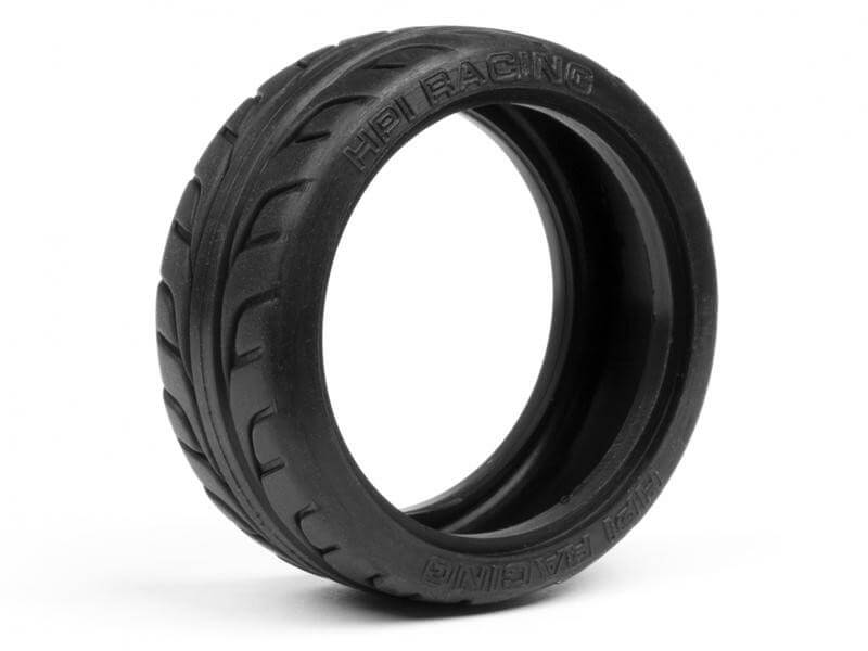 2 pneus 1/10 piste HPI T-grip 26mm 4405