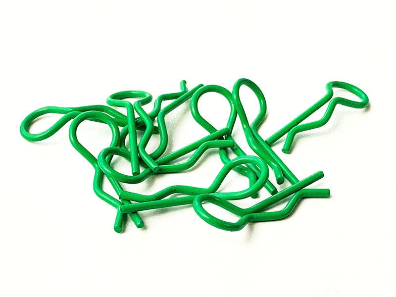 Clips 1/10 vert pour carrosseries x 10