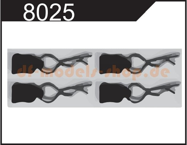 Clips de carrosserie - DF Models 8025