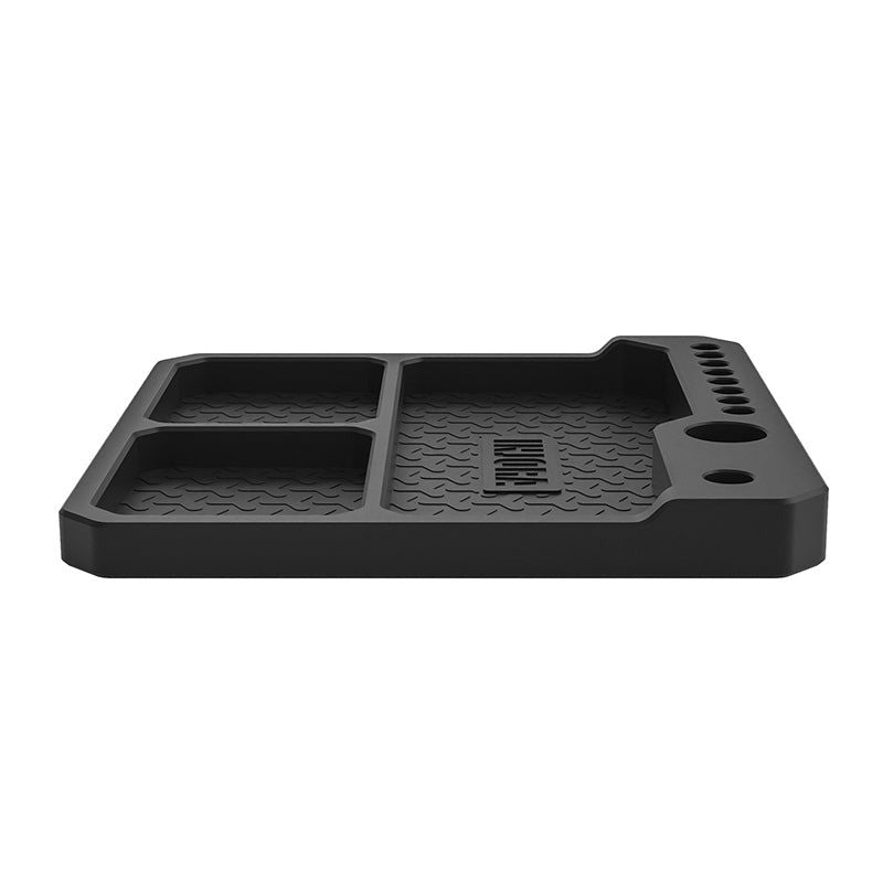 Plateau de pièces en silicone INJORA avec support à outils (160 x 160 mm) - TOOL-66