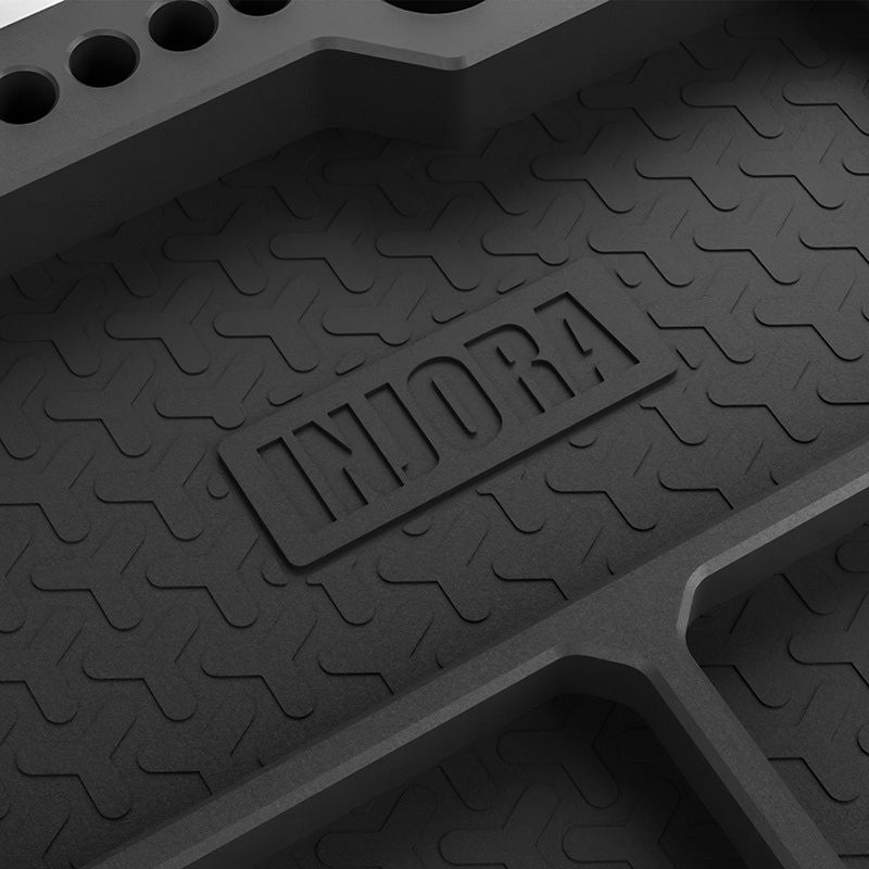 Plateau de pièces en silicone INJORA avec support à outils (160 x 160 mm) - TOOL-66