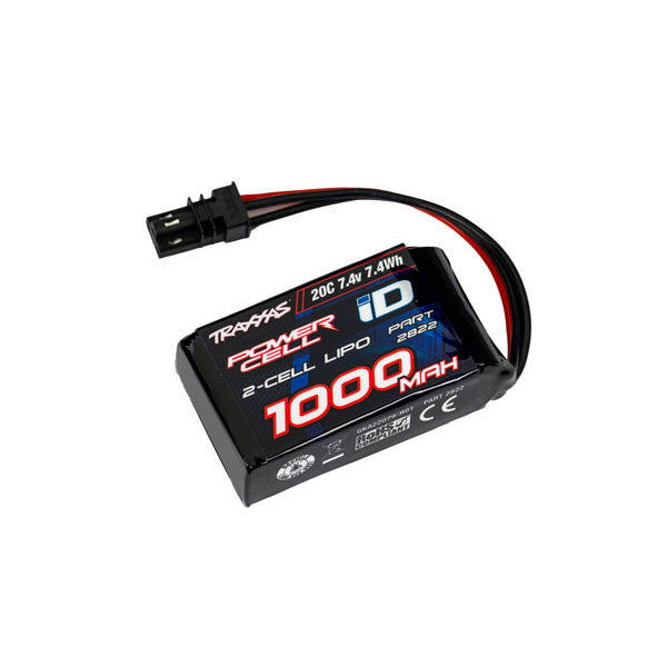 Batterie Lipo 2S 7,4V 1000mAh 20C prise iD TRX-4M - 2822