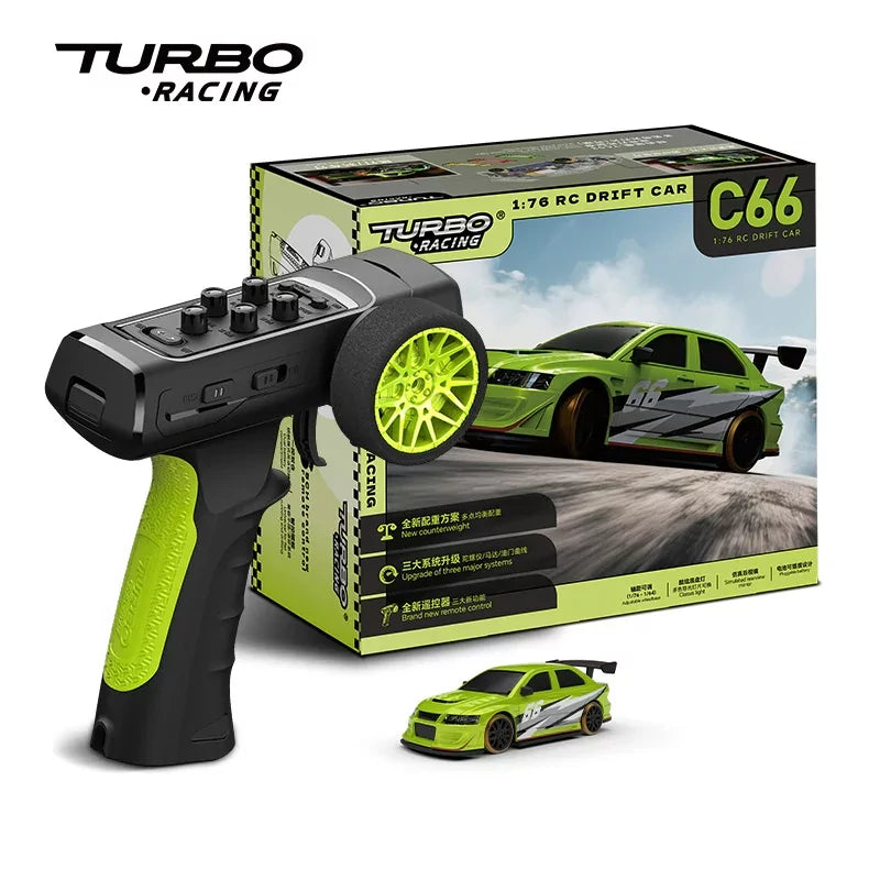 Turbo Racing Micro 1/76ème drift vert - TB-C66