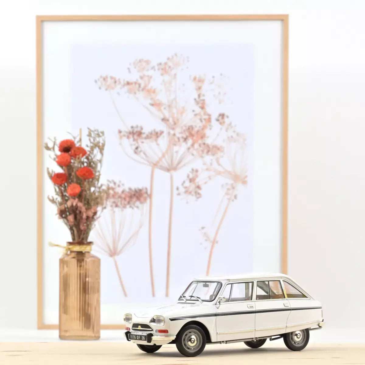 Voiture miniature collection 1/18 Citroën Ami Super 1974 Blanc Meije Norev 181679