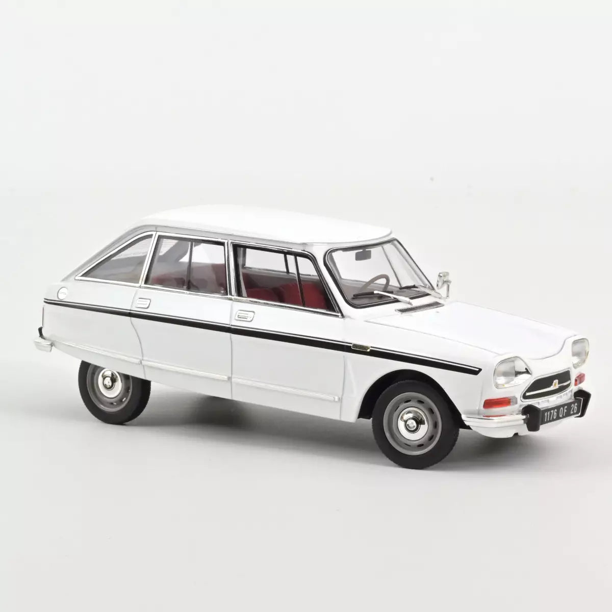 Voiture miniature collection 1/18 Citroën Ami Super 1974 Blanc Meije Norev 181679
