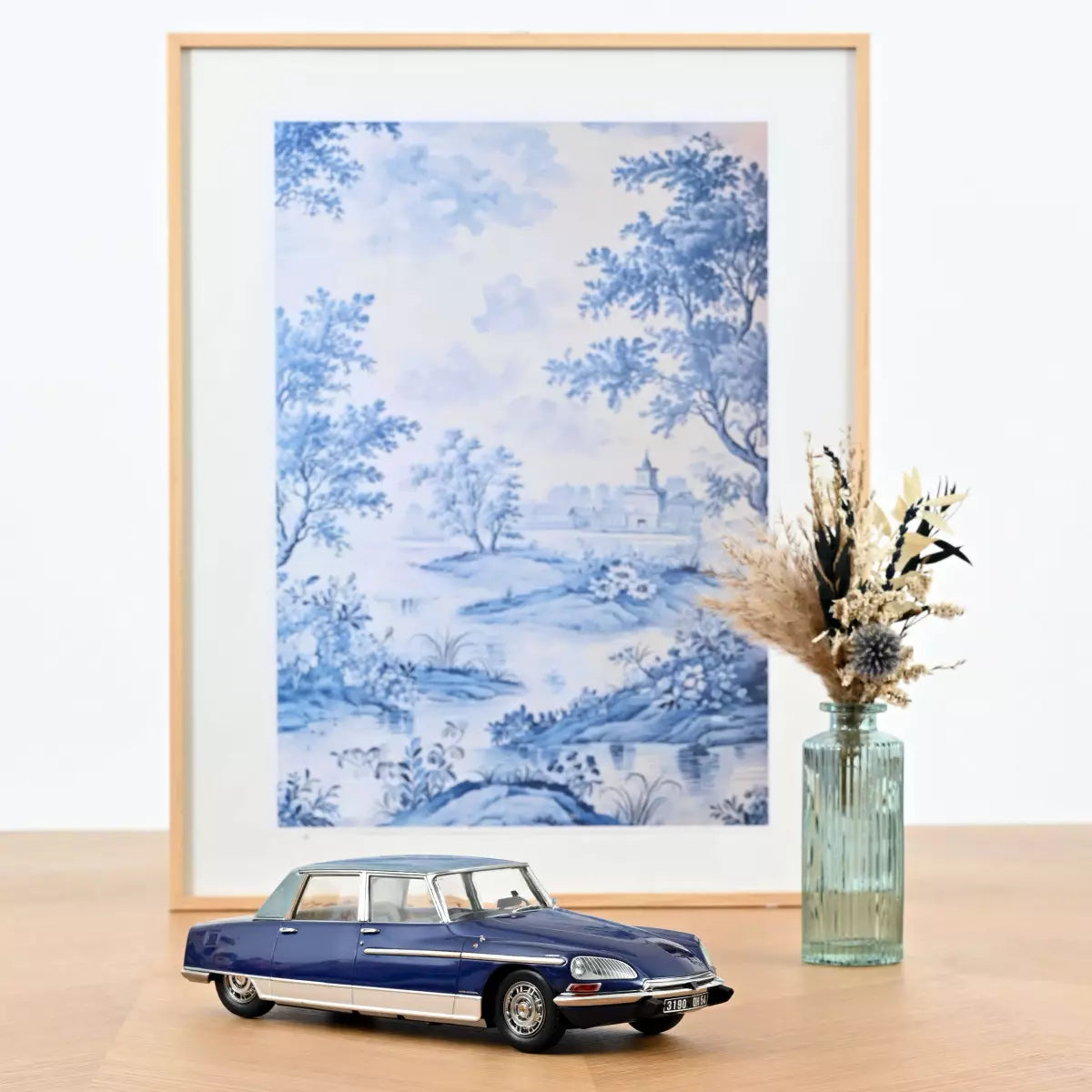 Voiture miniature collection 1/18 Citroën DS 21 Lorraine 1969 Bleu foncé et bleu clair (300pcs) Norev 181755