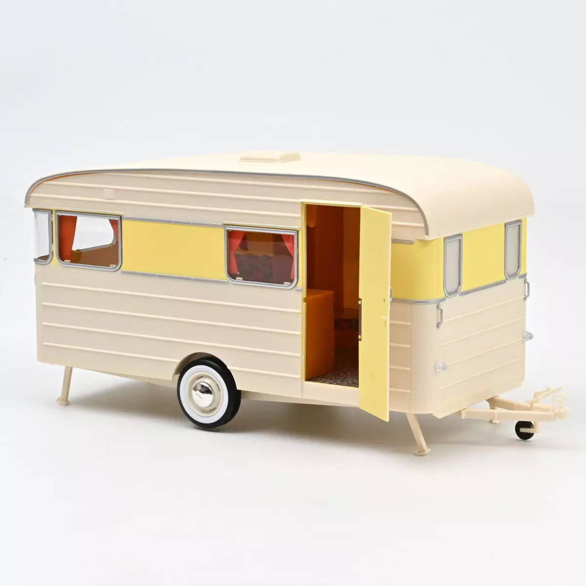 Voiture miniature collection 1/18 Citroën DS 19 1960 Jaune Jonquille + Caravane Digue Panoramique Norev 181762