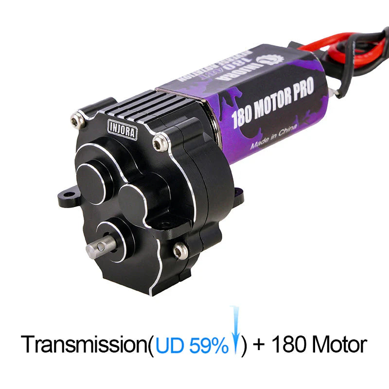 Transmission complète INJORA avec moteur à charbon 180 pour TRX4M 1/18 - Breizh Modélisme.