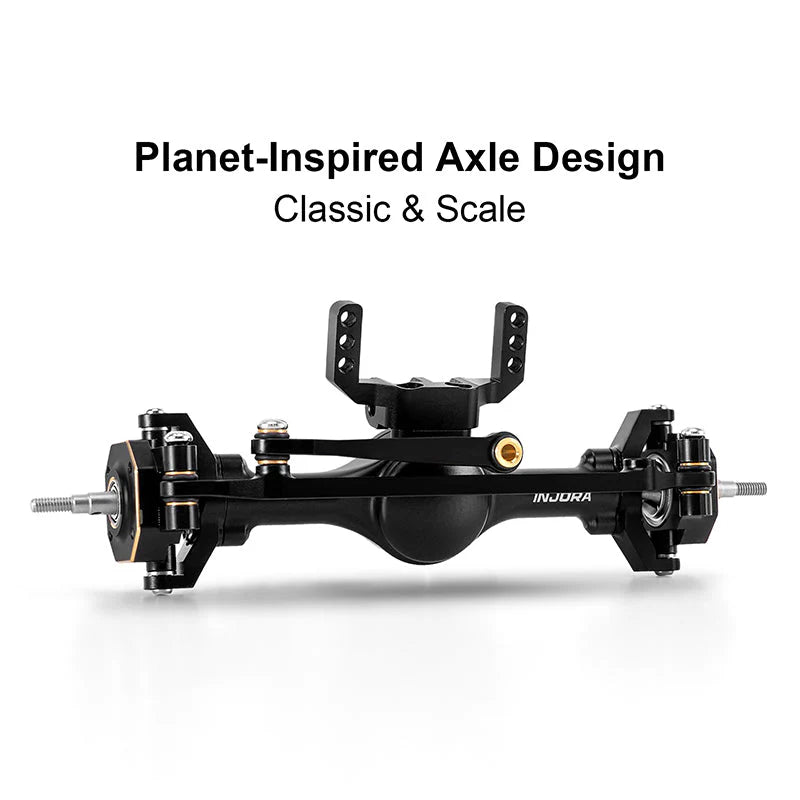 Axes planétaires INJORA +4 mm avec fusées de direction en laiton pour TRX4M 1/18