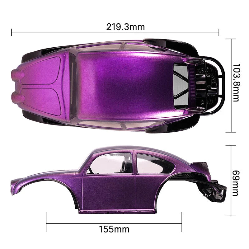 Carrosserie INJORA BUG18 violet universel TRX4M 1/18 - Breizh Modélisme.