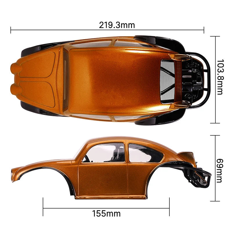Carrosserie INJORA BUG18 orange universel TRX4M 1/18
