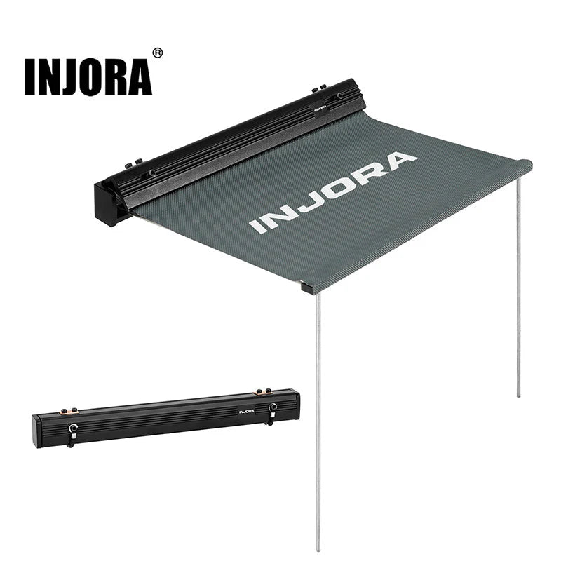Auvent rétractable Overland INJORA pour crawler 1/18 1/24 - INA-129BK