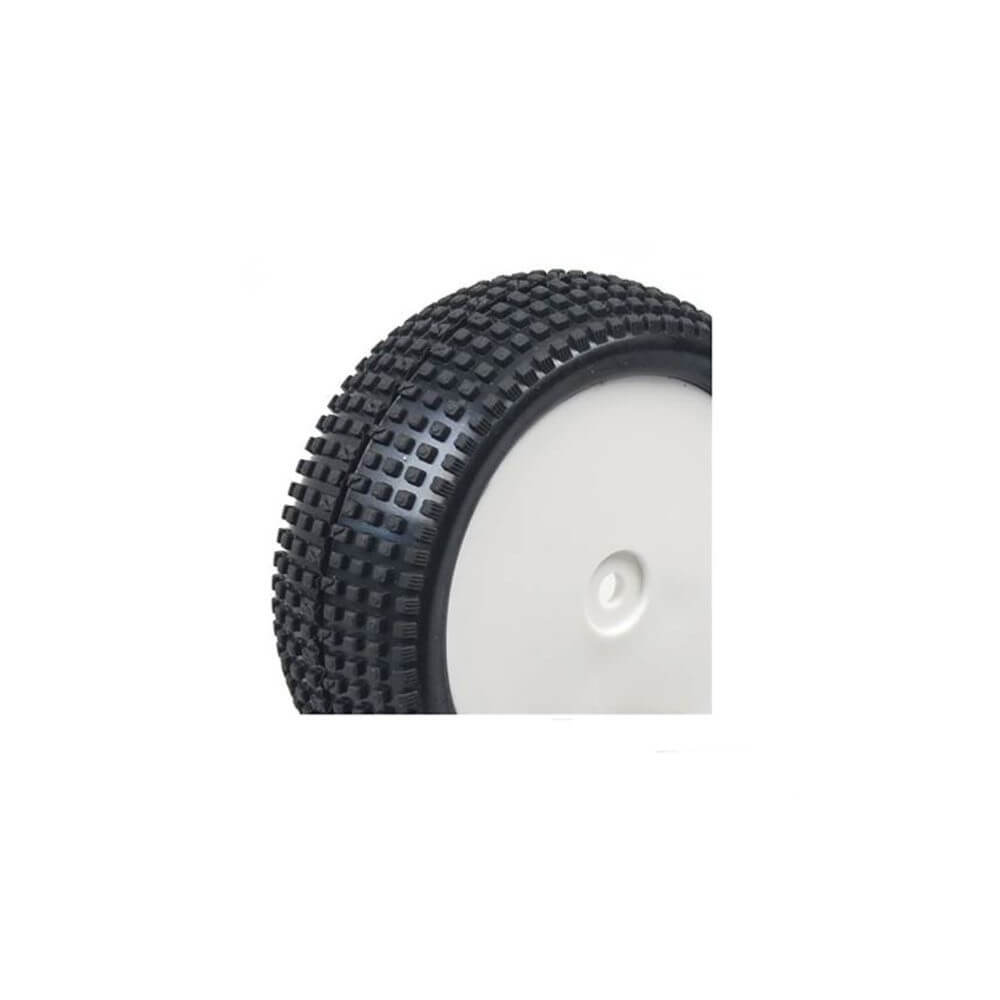 2 pneus et jantes avant Buggy 1/10 (85x35mm) - Hobbytech HTR-T429