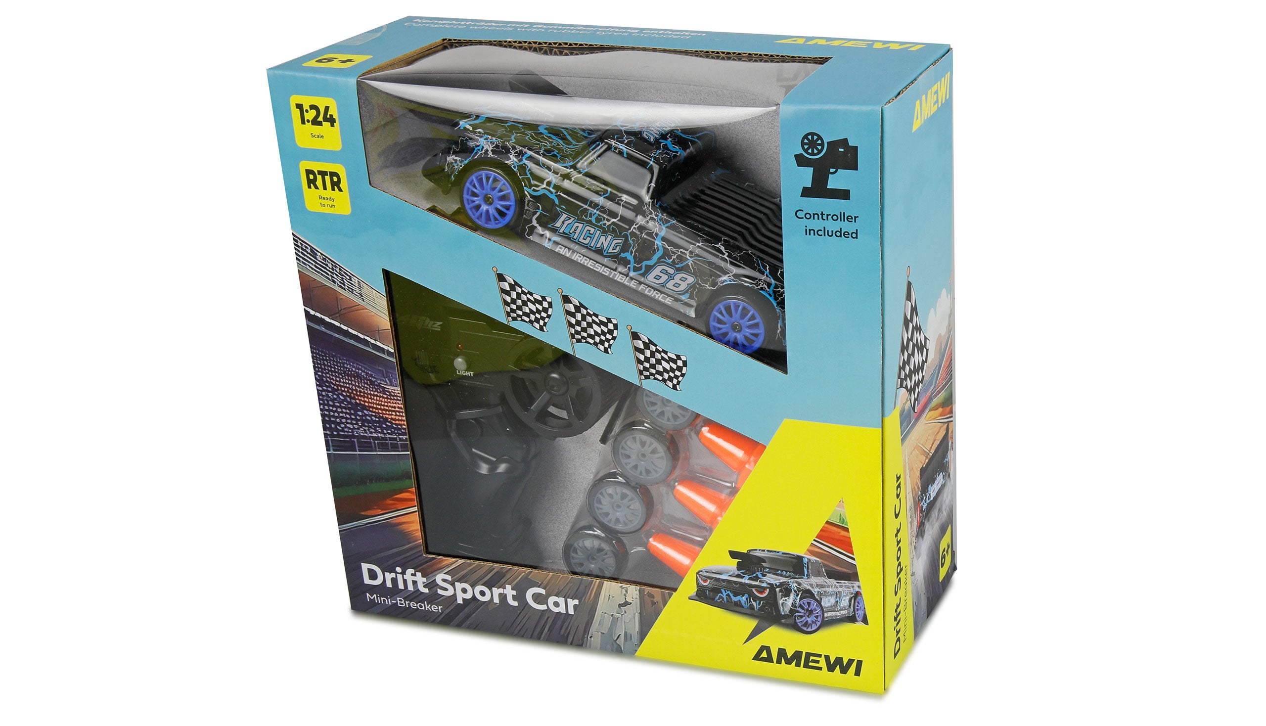 Voiture télécommandée RC Drift Sport Car 1/24 Mini-Breaker 4WD RTR bleu