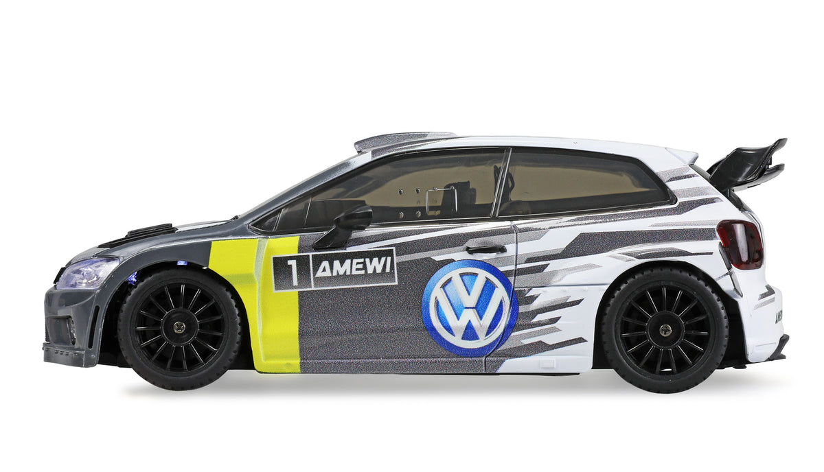 Voiture RC VW Polo R WRC 1/28 4x4 RTR rallye et drift - Amewi 21148 - Breizh Modélisme.
