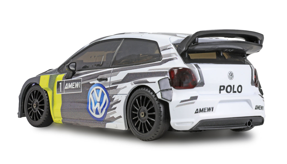 Voiture RC VW Polo R WRC 1/28 4x4 RTR rallye et drift - Amewi 21148 - Breizh Modélisme.