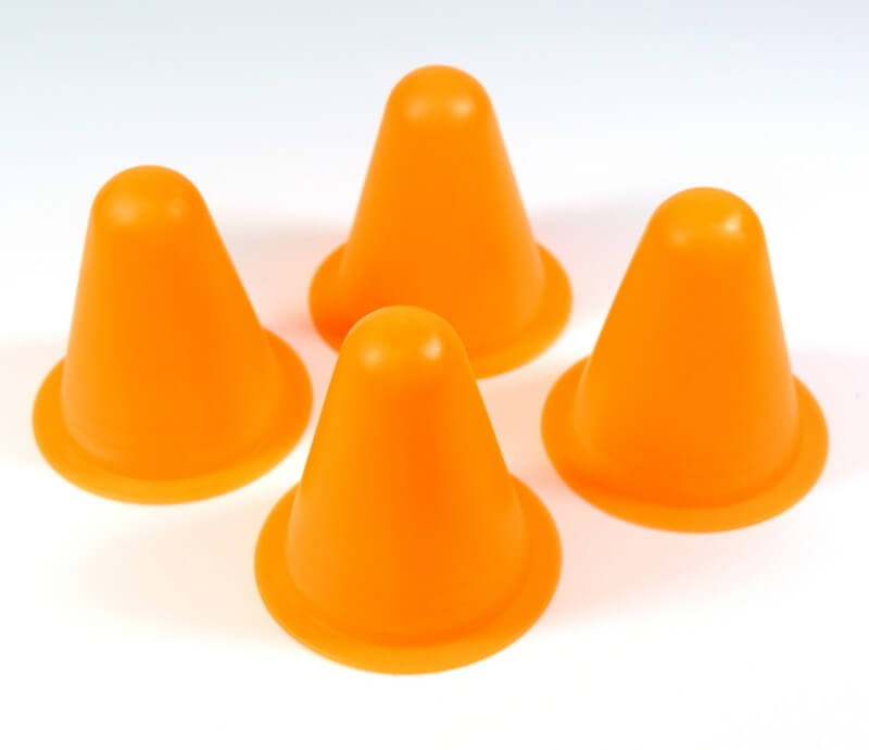 4 Cônes orange - Accessoires pour crawler 1/10