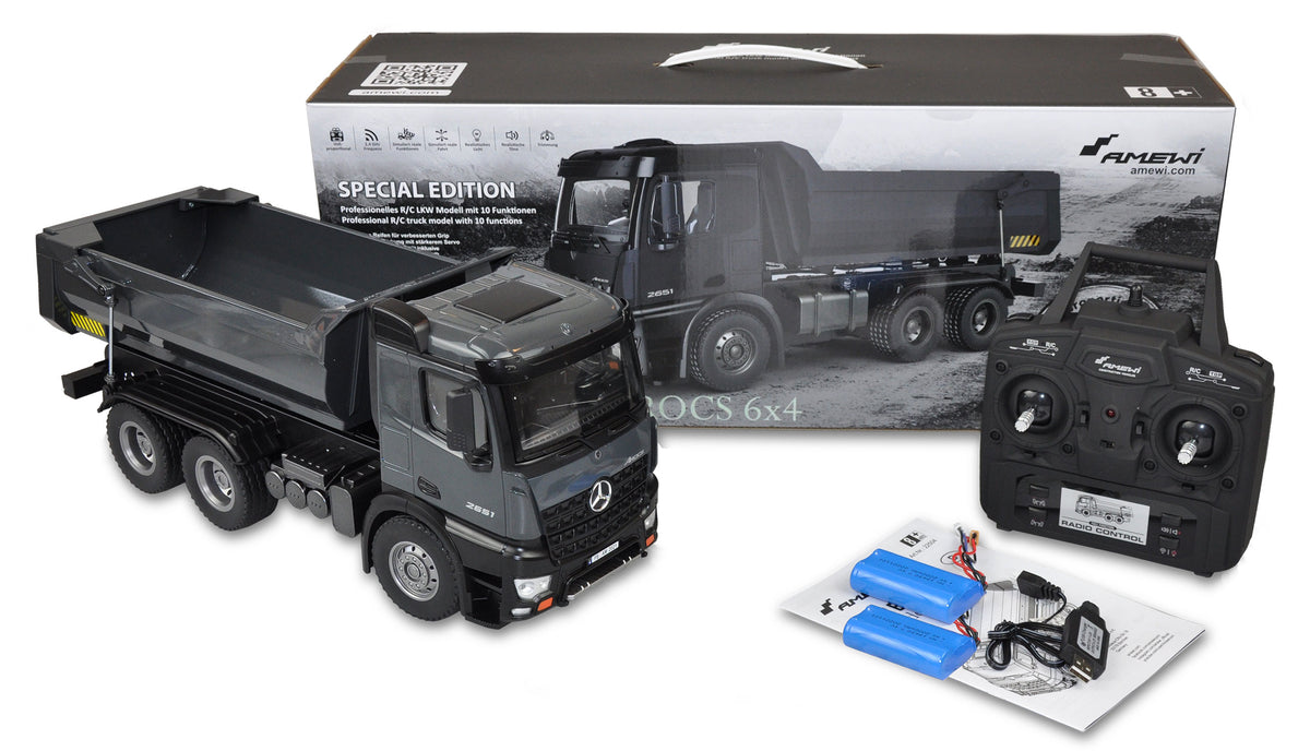 Camion Benne RC en Métal Mercedes LKW Kipper PRO V2 - Amewi 22504