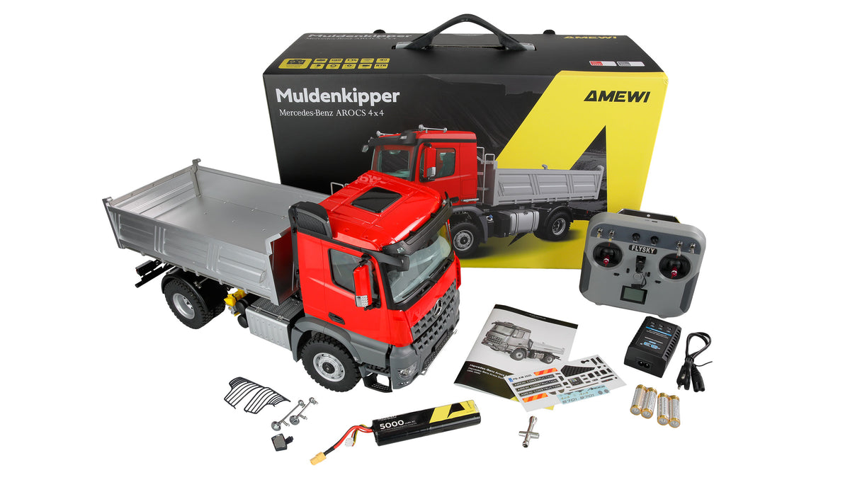 Camion à benne en métal 4x4 RTR rouge 1/14 Amewi 22691