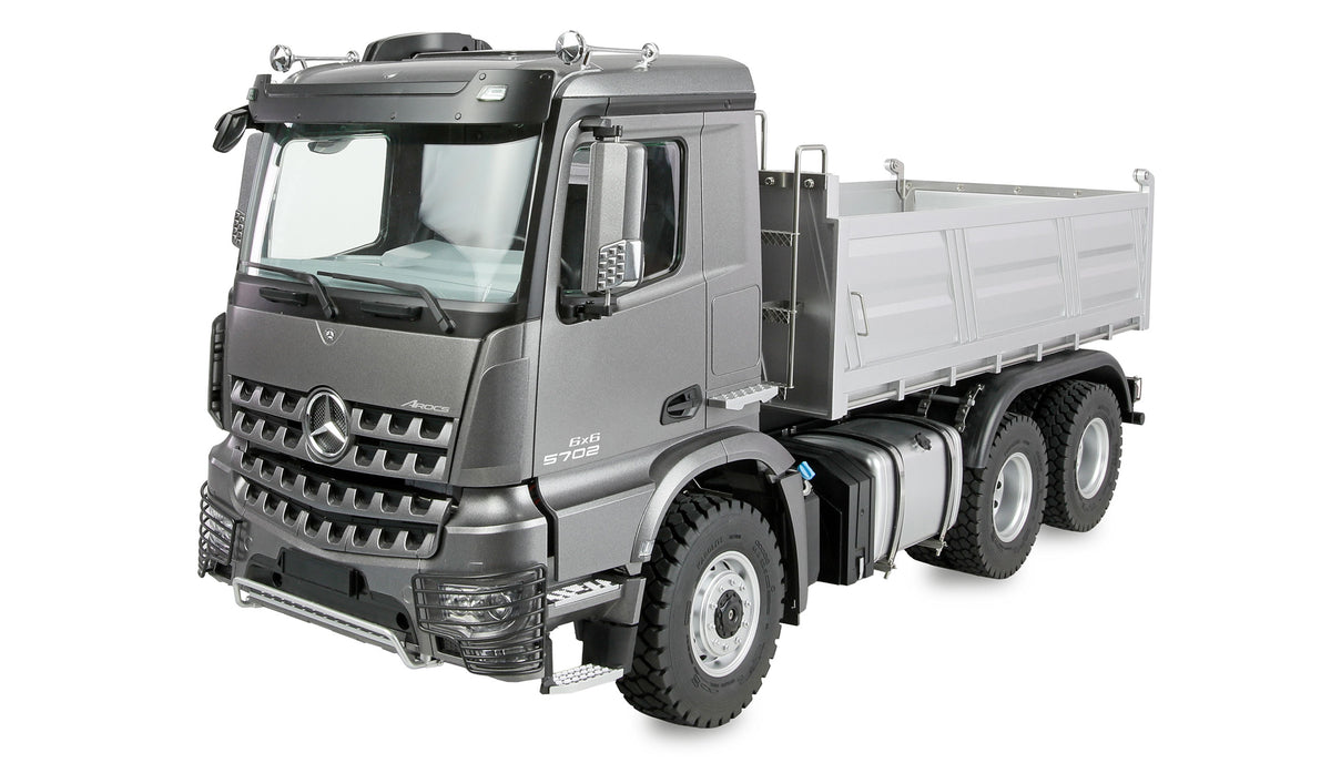 Camion de chantier RC full métal 6x6 Mercedes-Benz Arocs 1/14 gris 22728