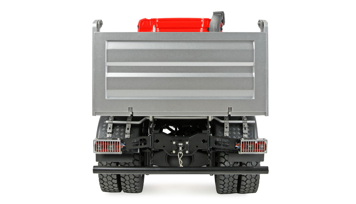 Camion de chantier RC full métal 6x6 Mercedes-Benz Arocs 1/14 rouge 22729 - Breizh Modélisme.
