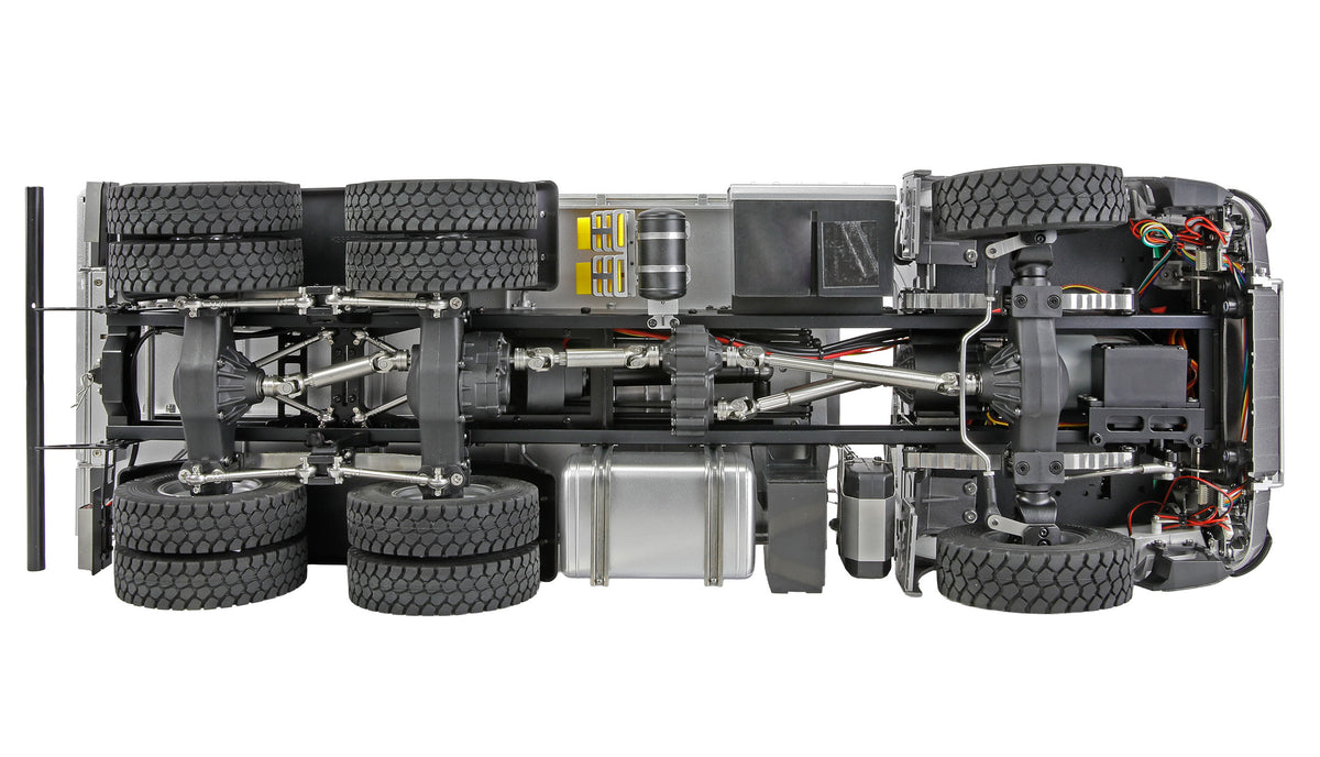 Camion de chantier RC full métal 6x6 Mercedes-Benz Arocs 1/14 rouge 22729 - Breizh Modélisme.