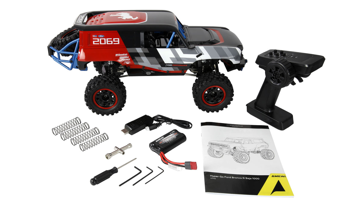 Crawler RC MJX Hyper GO H12P Ford Bronco R 1/12 4x4 RTR - 22740 - Breizh Modélisme.