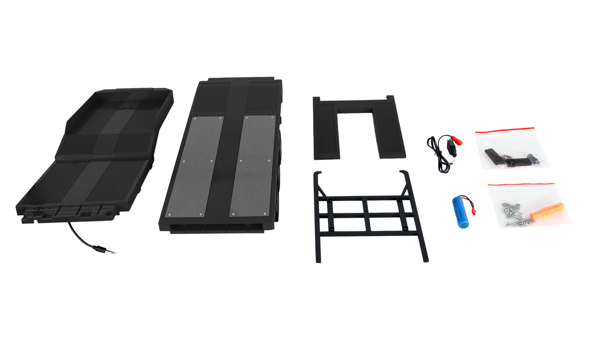Amewi 22761 – Remorque porte-engins RC noire 1/18 pour Scania 770S