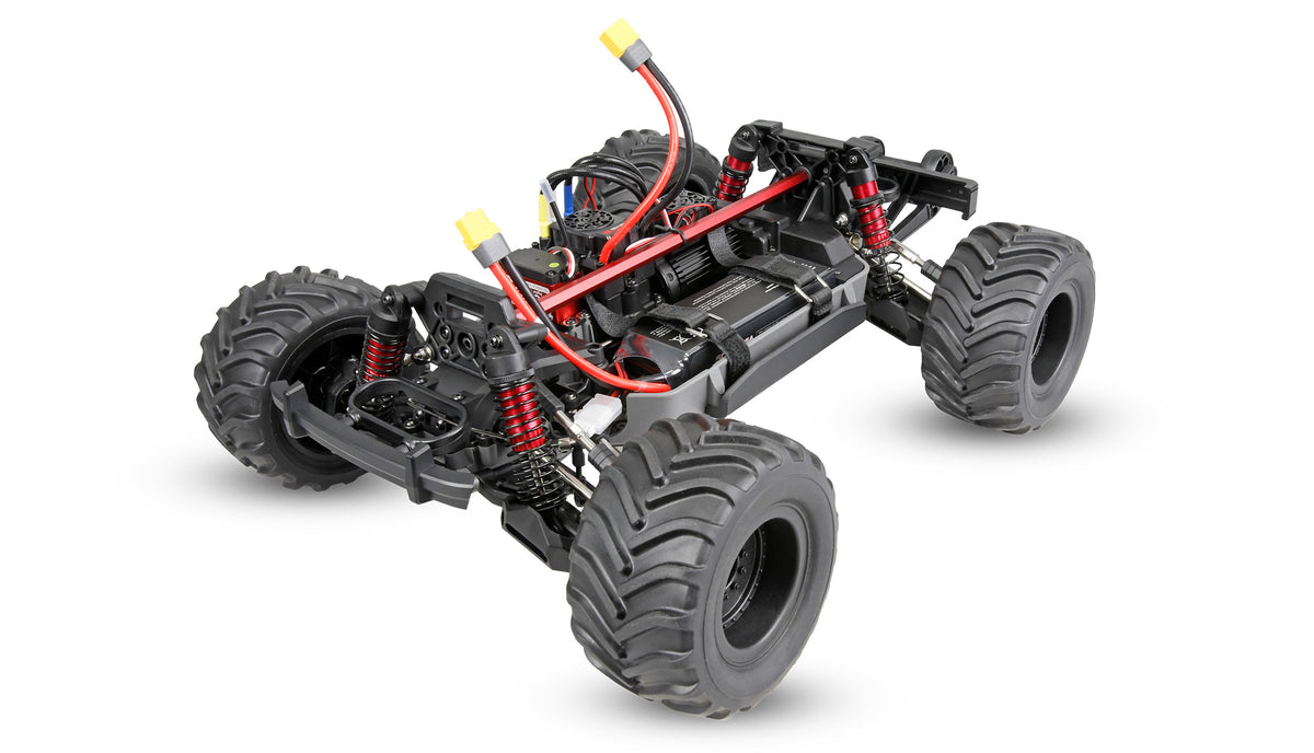 Monster truck brushless 4WD RTR MJX Hyper GO 10210 rouge 1/10 TX10 - Breizh Modélisme.